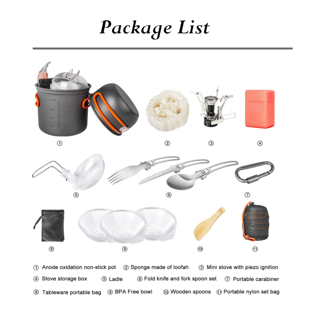 Portable Camping Cookware Set