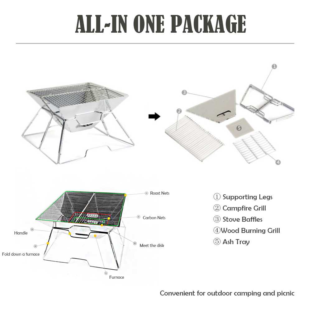 Folding Campfire Grill